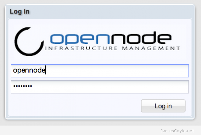 opennode-login-screen