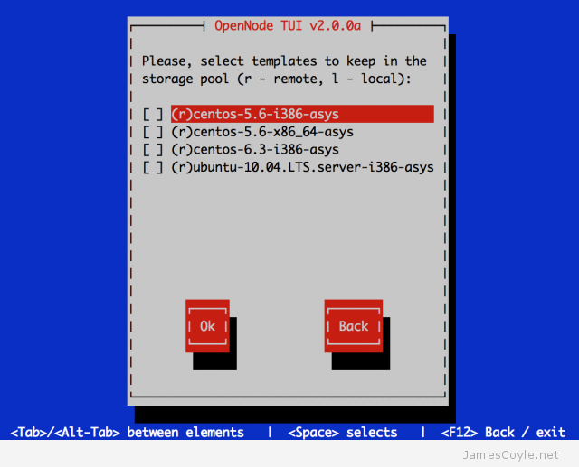 Opennode TUI download kvm template