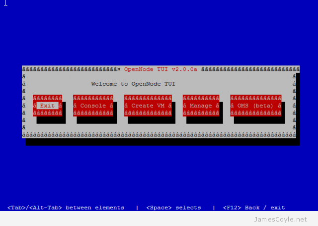 OpenNode TUI main screen