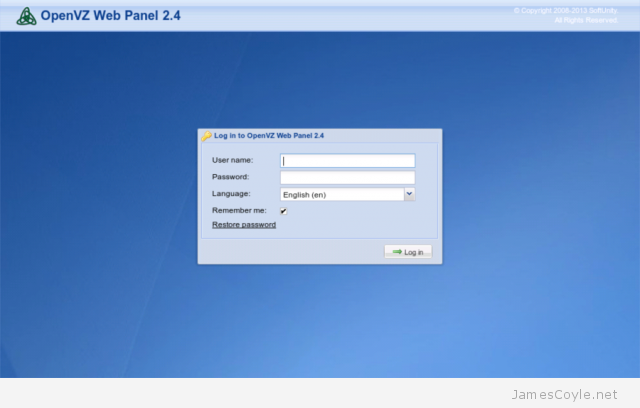 openvz-web-panel-login